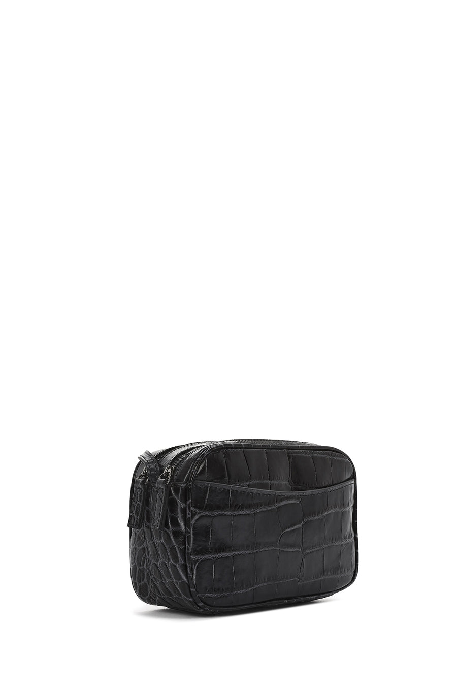 Women's Black Printed Mini Leather Crossbody Bag