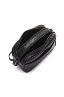 Women's Black Printed Mini Leather Crossbody Bag | Derimod
