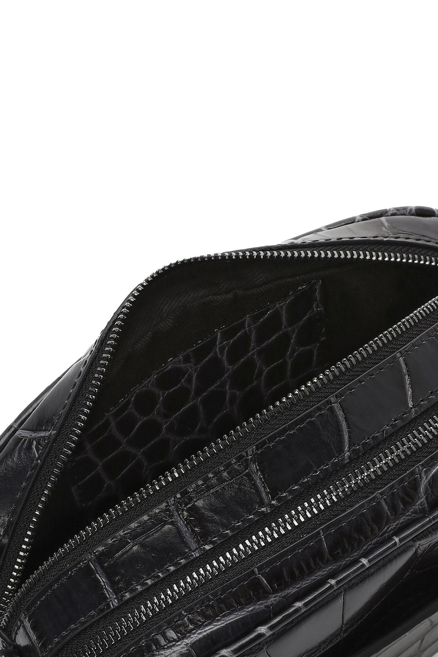 Women's Black Printed Mini Leather Crossbody Bag