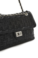 Women's Black Braided Chain Shoulder Bag | Derimod
