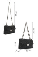 Women's Black Braided Chain Shoulder Bag | Derimod