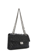 Women's Black Braided Chain Shoulder Bag | Derimod