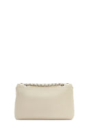 Women's Cream Braided Chain Strap Shoulder Bag | Derimod