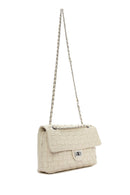 Women's Cream Braided Chain Strap Shoulder Bag | Derimod