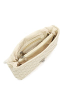 Women's Cream Braided Chain Strap Shoulder Bag | Derimod