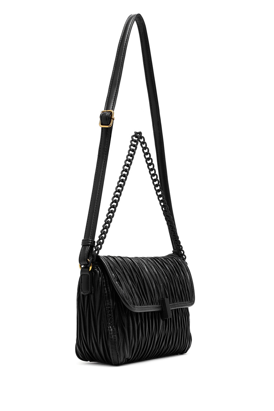 Women's Black Long Strap Crossbody Bag