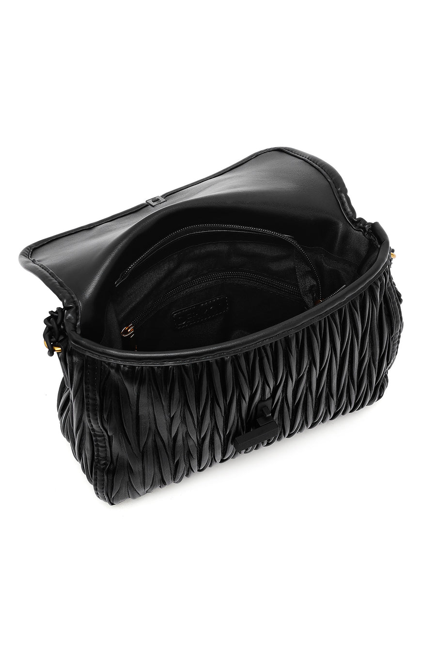 Women's Black Long Strap Crossbody Bag