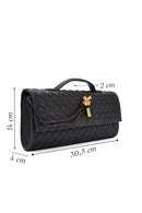 Women's Black Braided Mini Clutch Bag | Derimod