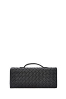 Women's Black Braided Mini Clutch Bag | Derimod
