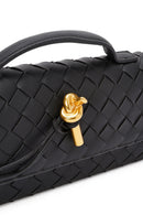 Women's Black Braided Mini Clutch Bag | Derimod