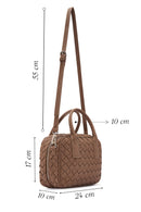 Women's Brown Long Strap Braided Shoulder Bag | Derimod