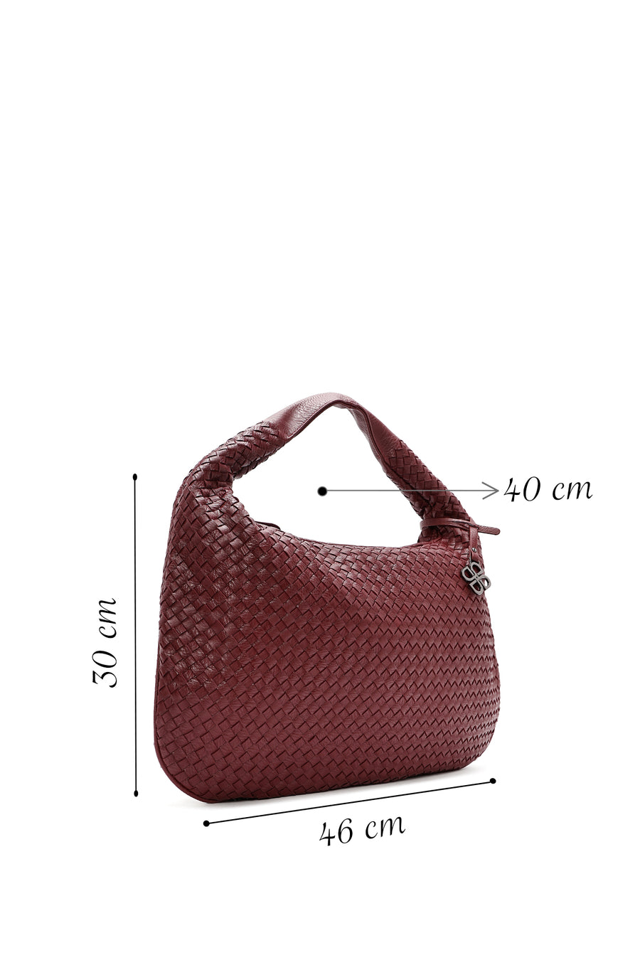 Women's Burgundy Knitted Shoulder Bag