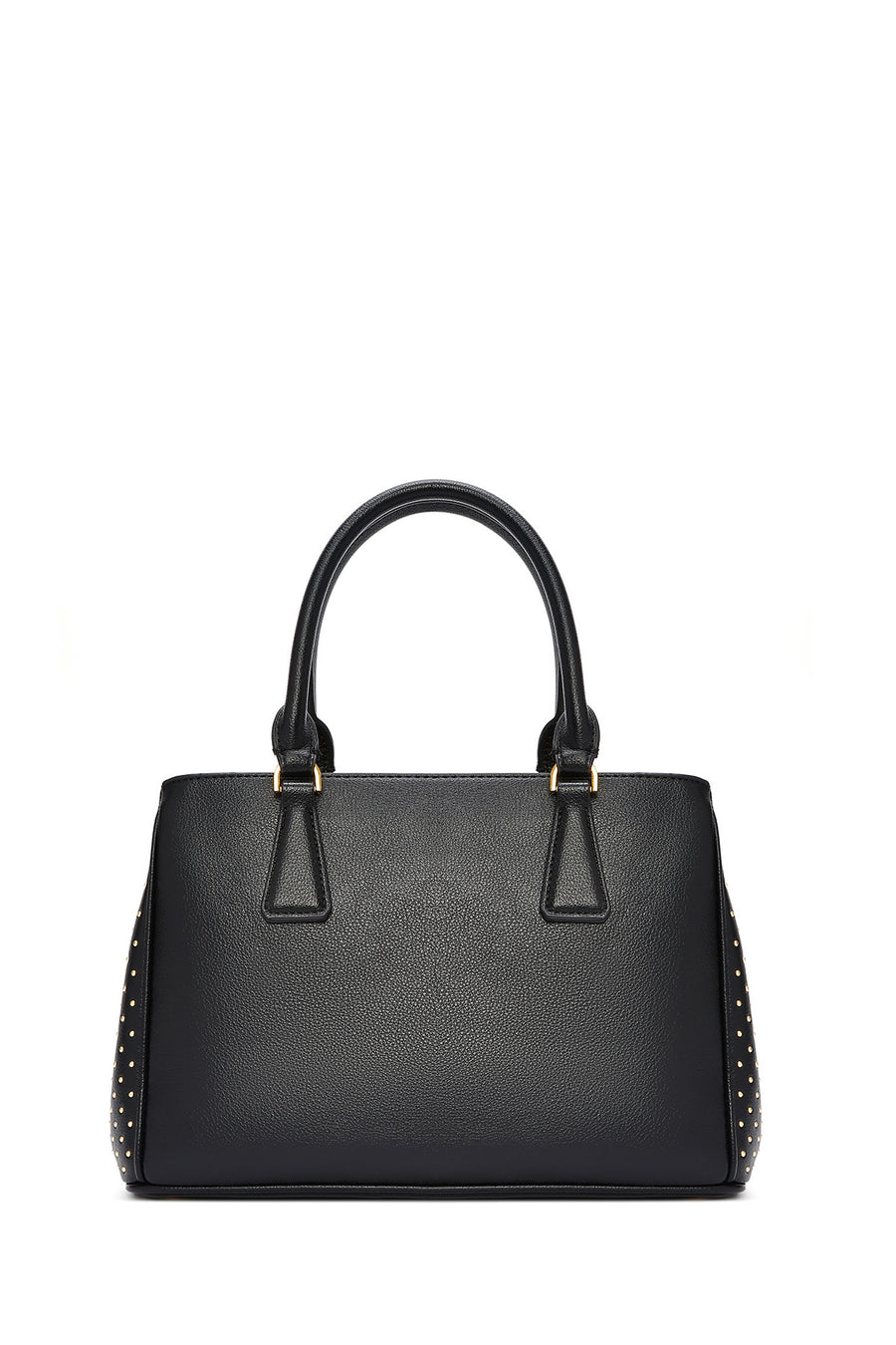 Women's Black Long Strap Stoned Classic Shoulder Bag