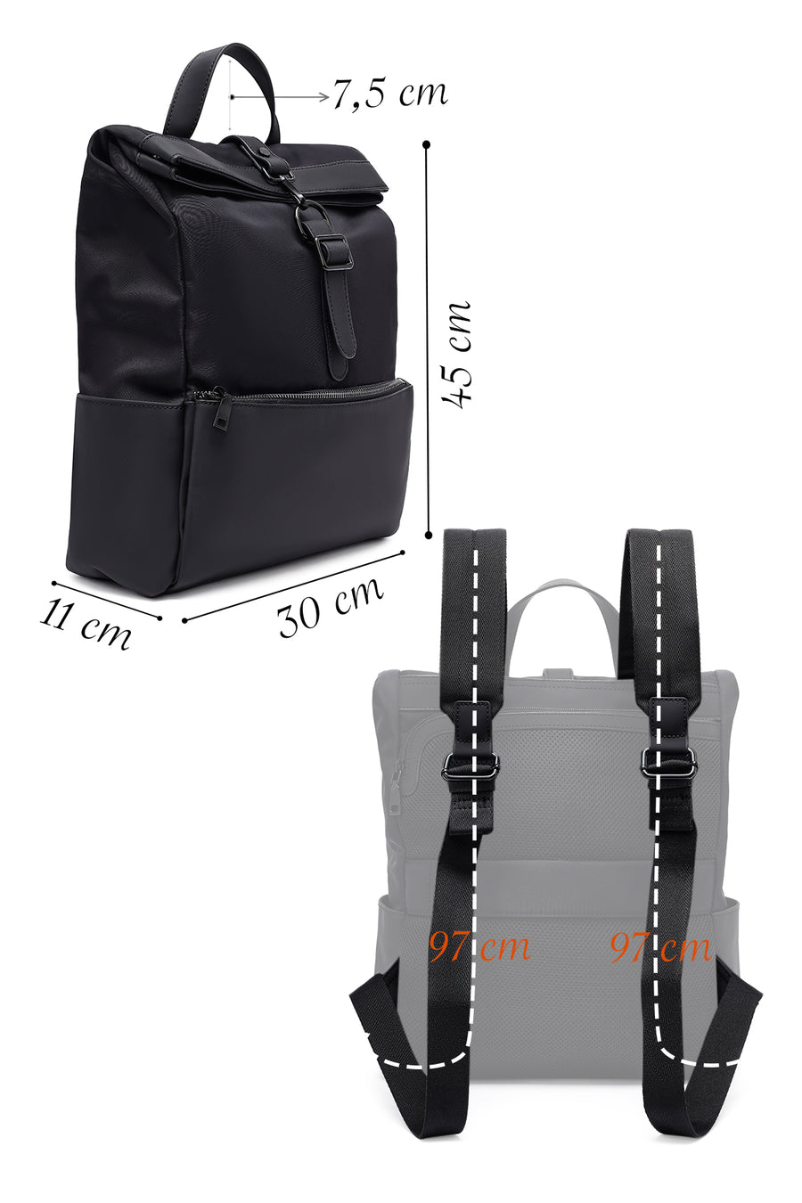 Women's Black Backpack