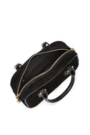 Women's Black Long Strap Suede Leather Mini Handbag | Derimod