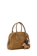 Women's Brown Long Strap Accessory Suede Leather Handbag | Derimod