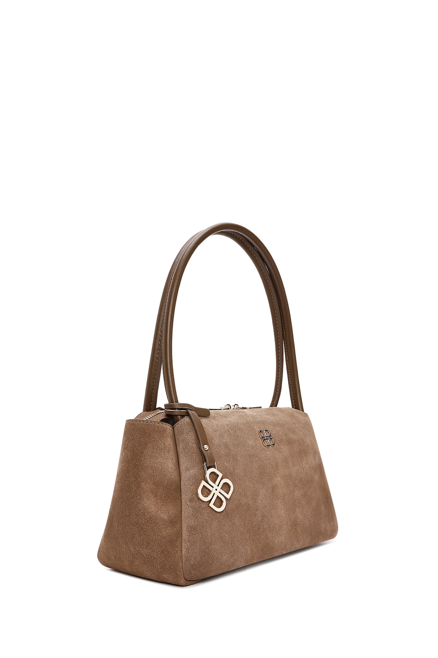 Women's Tan Suede Leather Shoulder Bag