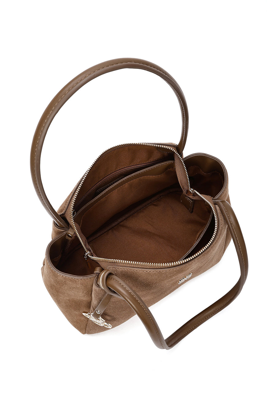 Women's Tan Suede Leather Shoulder Bag