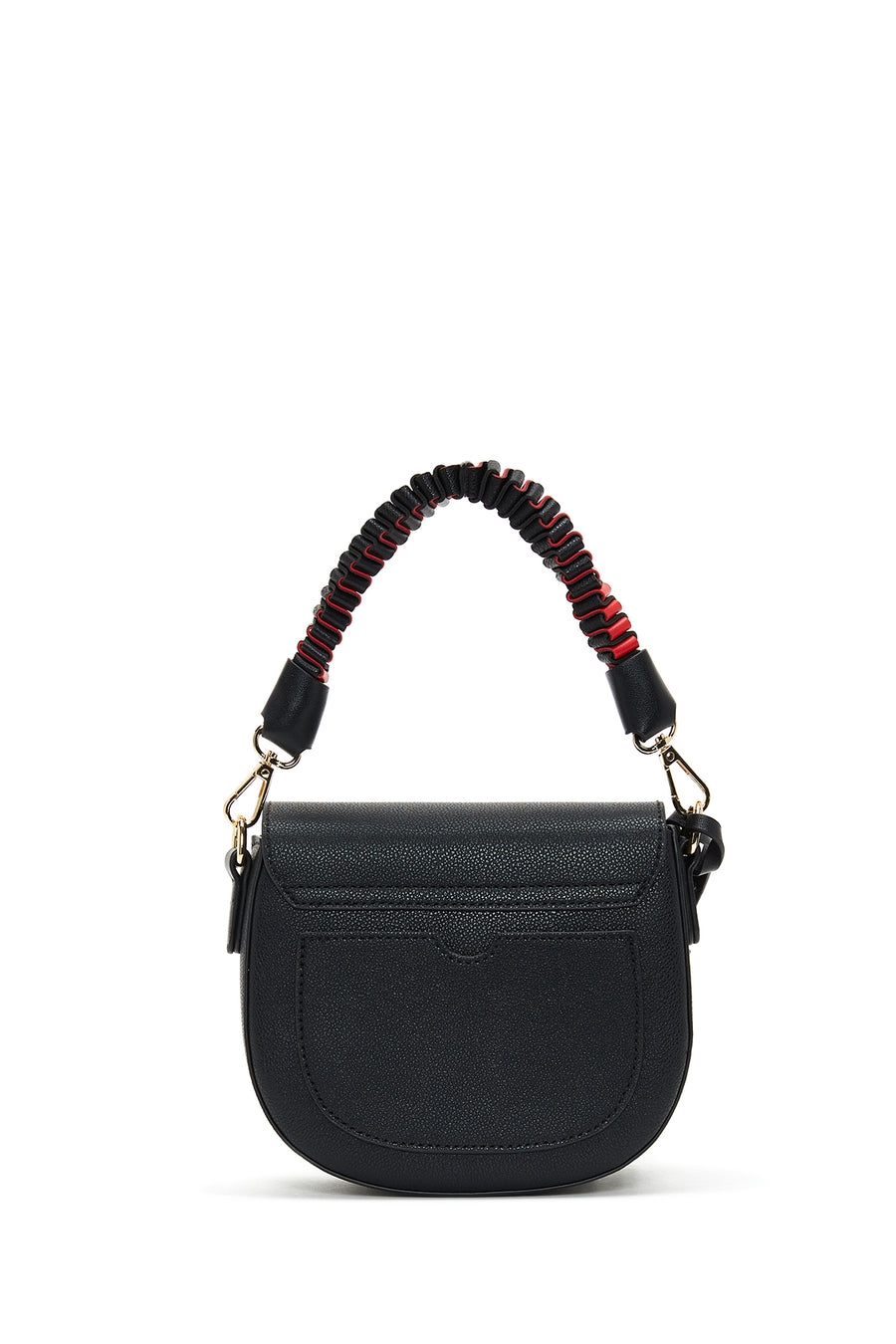 Women's Black Long Strap Shoulder Bag with Accessories