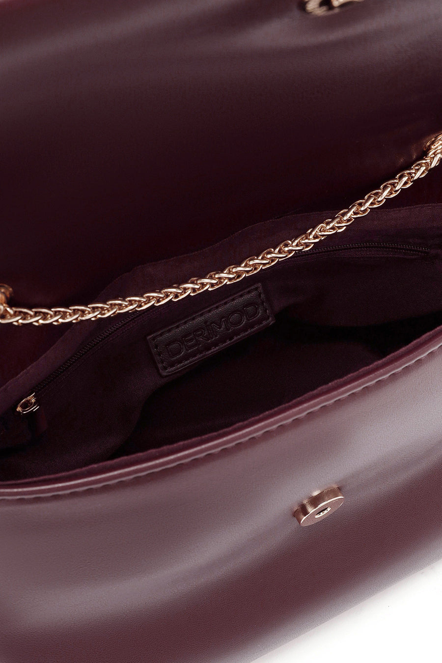 Women's Burgundy Long Chain Strap Braided Crossbody Bag