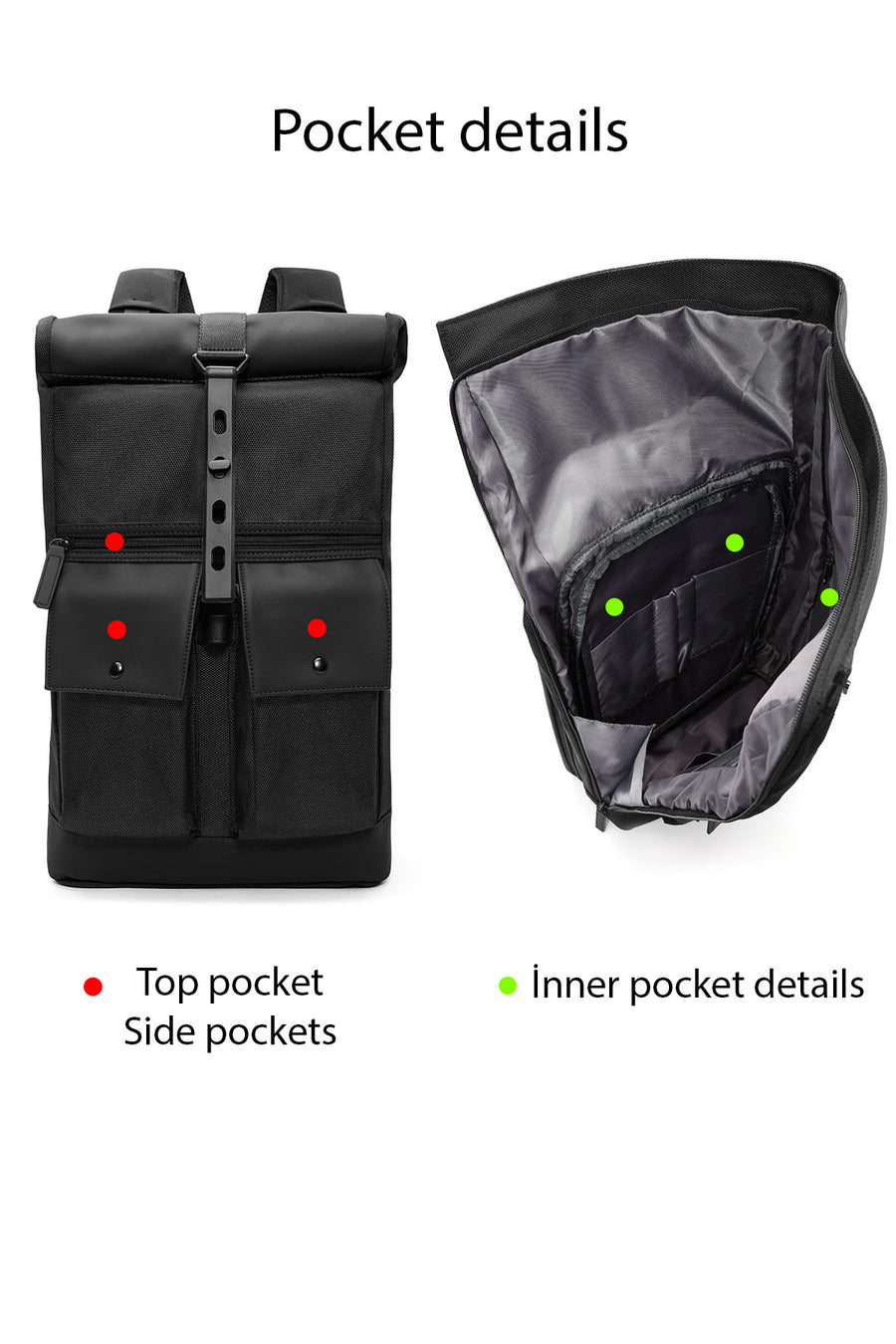 D-Pack Unisex Siyah Sırt Çantası