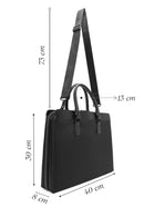 D-Pack Men's Black Long Strap Briefcase | Derimod