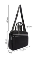 D-Pack Men's Black Long Strap Fabric Briefcase | Derimod