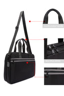D-Pack Men's Black Long Strap Fabric Briefcase | Derimod