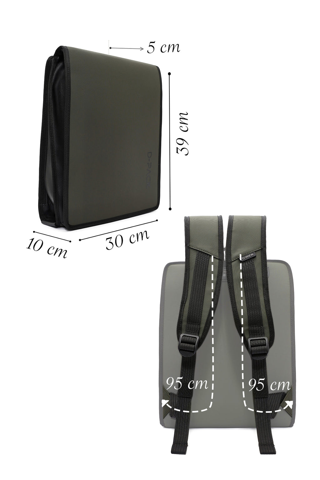 D-Pack Unisex Yeşil Kumaş Sırt Çantası