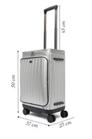 D-Pack Unisex Gray Cabin Size Suitcase | Derimod