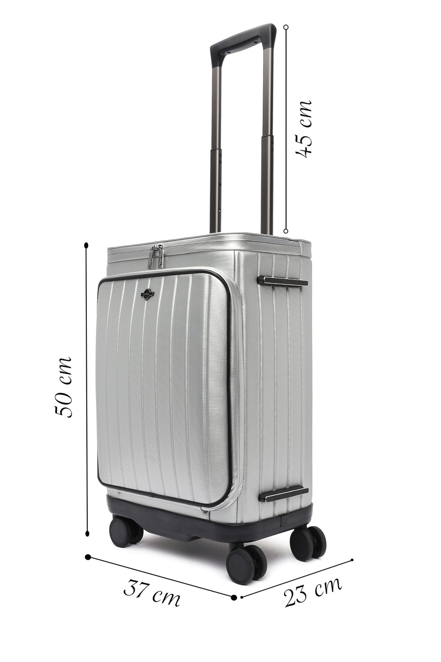 D-Pack Unisex Gray Cabin Size Suitcase