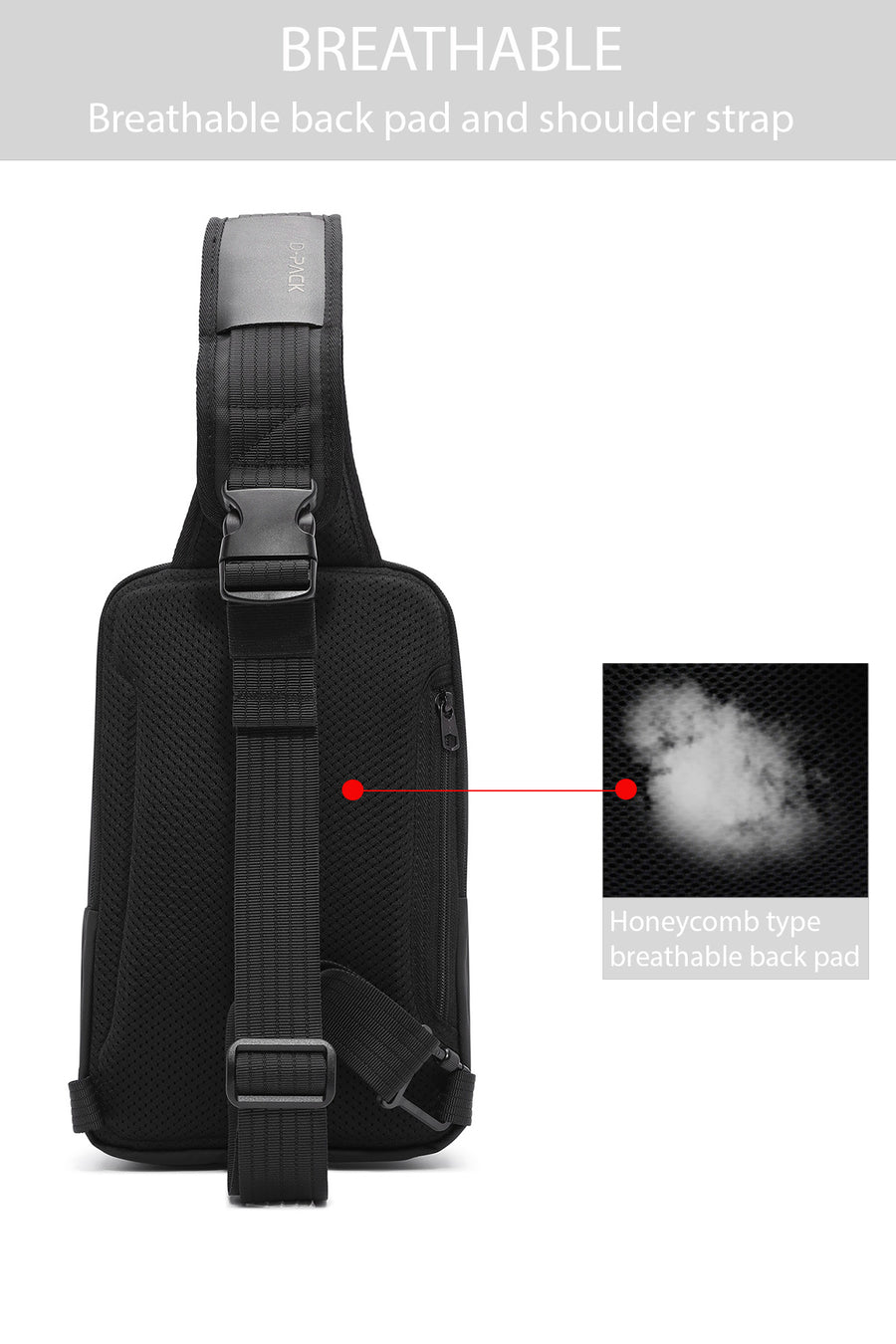 D-Pack Erkek Siyah Kumaş Çapraz Çanta