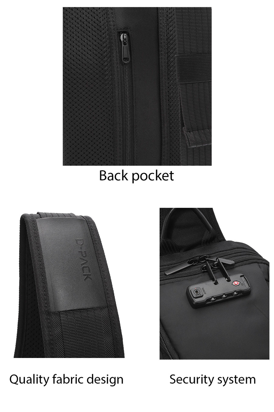 D-Pack Erkek Siyah Kumaş Çapraz Çanta