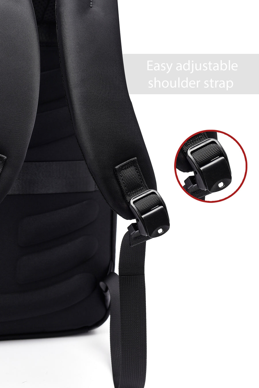 D-Pack Unisex Black Leather Backpack