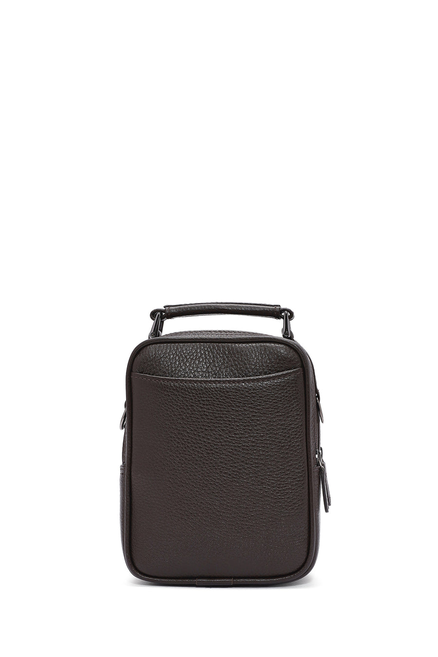 Men's Brown Leather Handbag