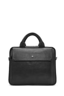 Men's Black Long Strap Leather Briefcase | Derimod