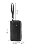 Men's Black Leather Handbag | Derimod