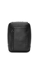 Men's Black Leather Messenger Bag | Derimod