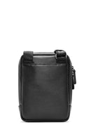 Men's Black Leather Messenger Bag | Derimod