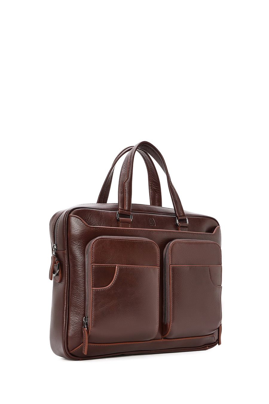 Men's Brown Long Strap Leather Briefcase