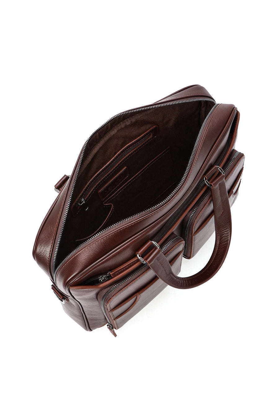 Men's Brown Long Strap Leather Briefcase