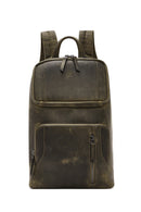 Men's Khaki Leather Backpack | Derimod