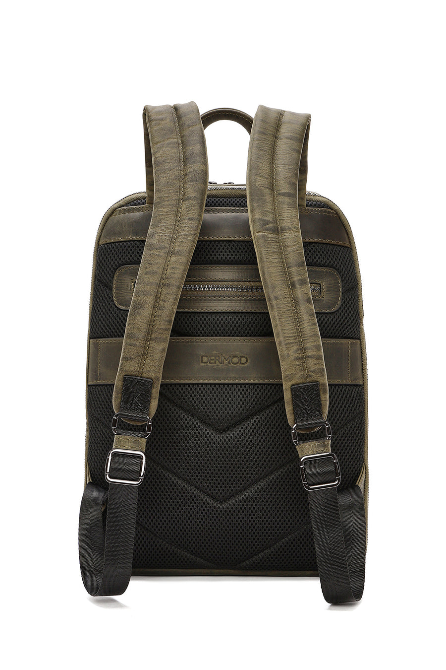 Men's Khaki Leather Backpack