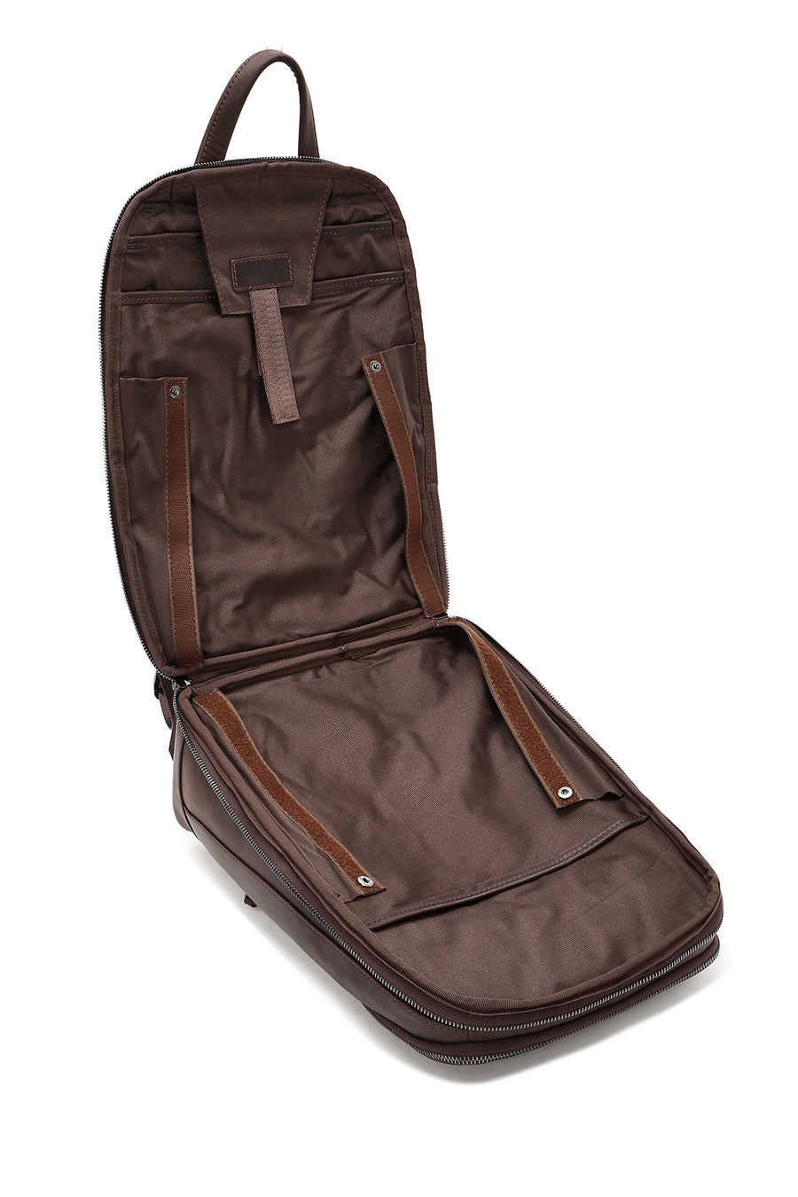 Men's Brown Leather Backpack