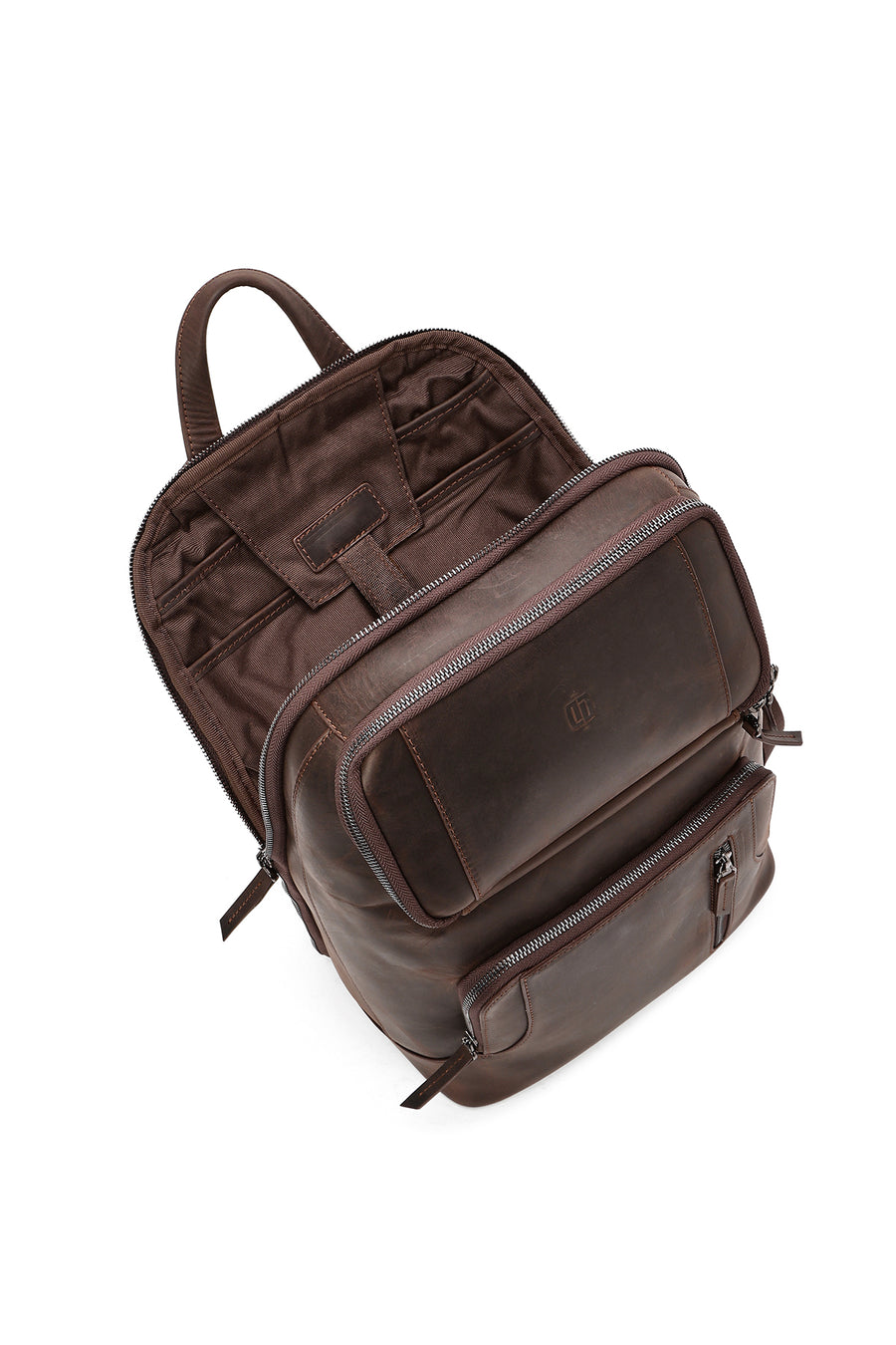 Men's Brown Leather Backpack