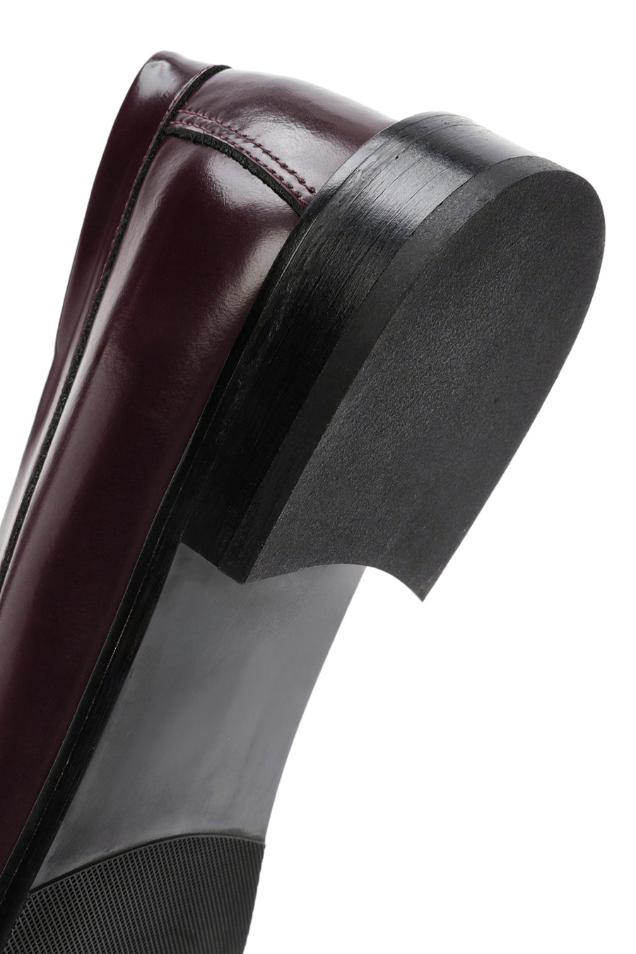 Women's Burgundy Leather Masculine Loafer