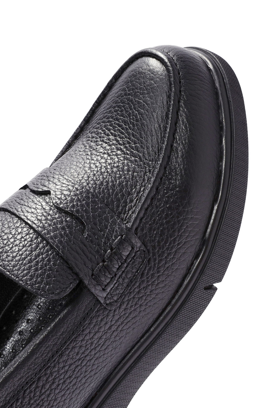 Women's Black Leather Comfort Loafer