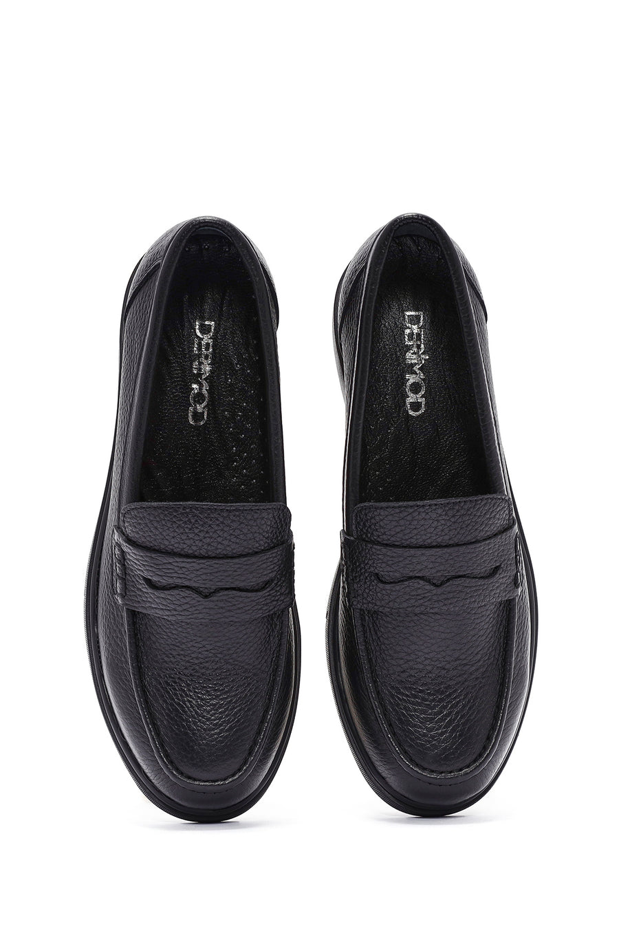 Women's Black Leather Comfort Loafer