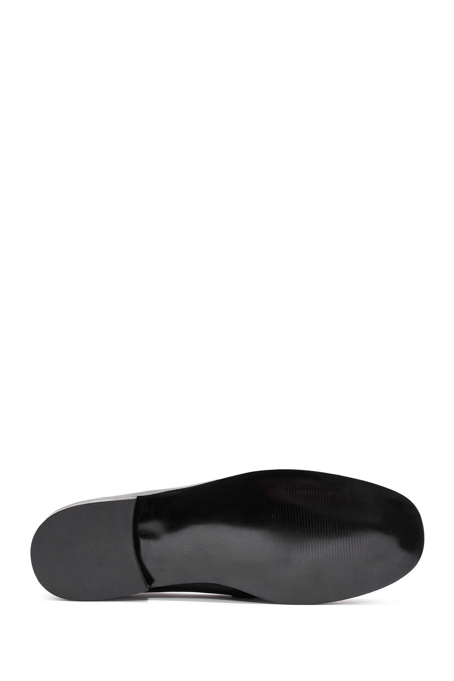 Women's Black Buckle Detailed Leather Masculine Loafer
