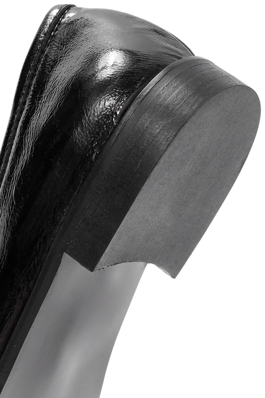 Women's Black Buckle Detailed Leather Masculine Loafer